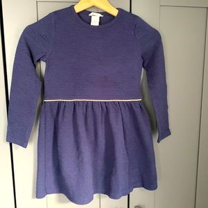 H&M girls basics long sleeve navy blue with gold waist 6X-7